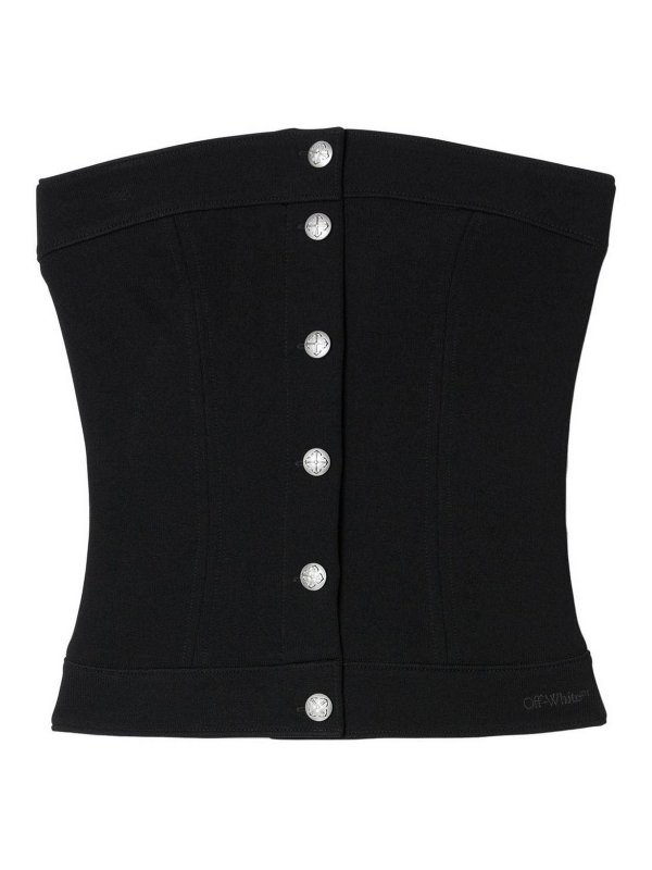 OFF-WHITE: Tops y camisetas sin mangas - Top - Negro