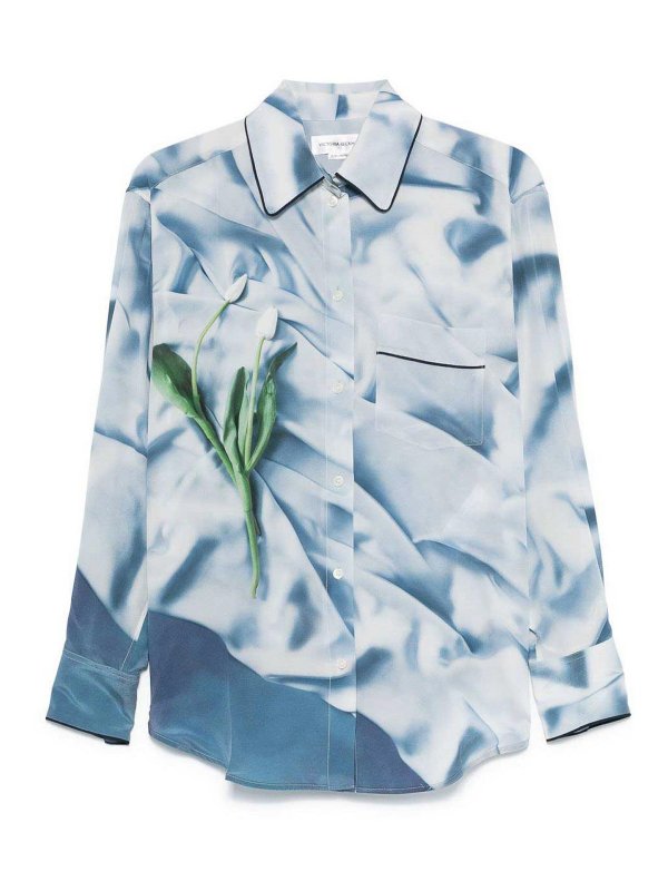 VICTORIA BECKHAM: shirts - Satin Pyjama Shirt