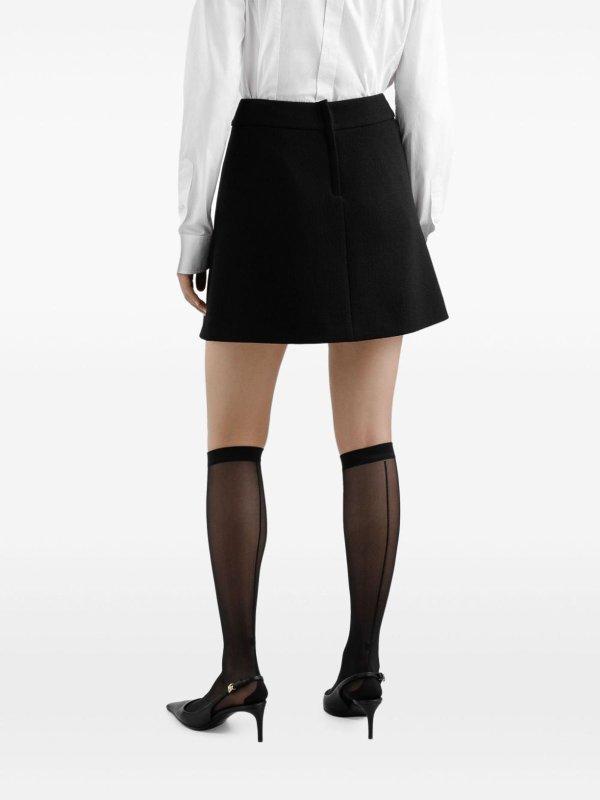 Dolce &Amp Gabbana Wool Crpe Mini Skirt shop online: DOLCE & GABBANA