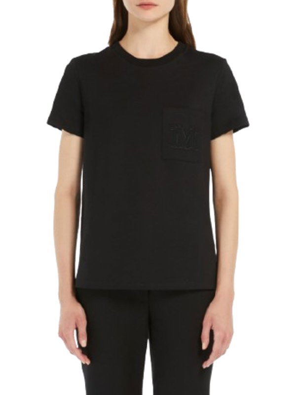 Max Mara: t-shirts online - Cotton Jersey T-Shirt