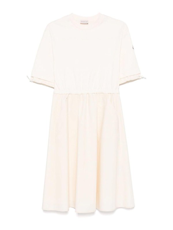 MONCLER: knee length dresses - Cotton Midi Dress
