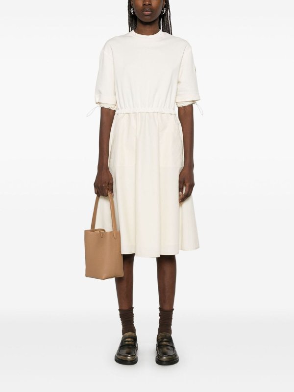 The Best Shops MONCLER: knee length dresses - Cotton Midi Dress