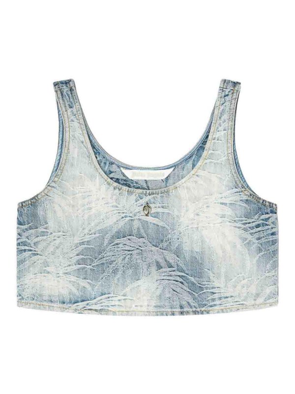 Palm Angels: Tops und Tank Tops - Top - Blau