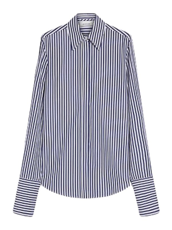 SPORTMAX: shirts - Striped Poplin Shirt