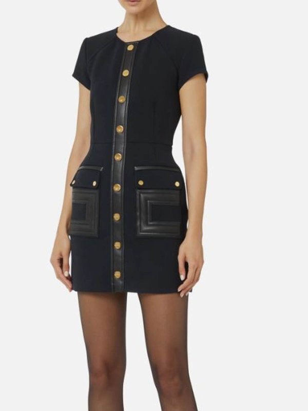 ELISABETTA FRANCHI: Robe longueur genou online - Robe Au Genou - Noir