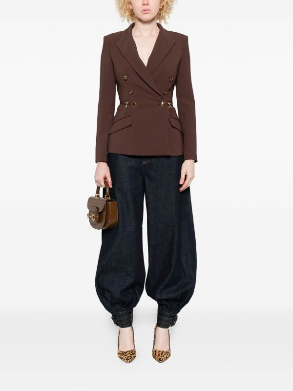 ELISABETTA FRANCHI: casual jackets online - Lightweight Crepe Jacket With Zip Details By