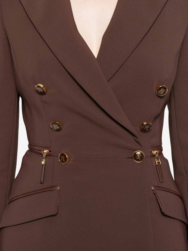 ELISABETTA FRANCHI buy online Lightweight Crepe Jacket With Zip Details By