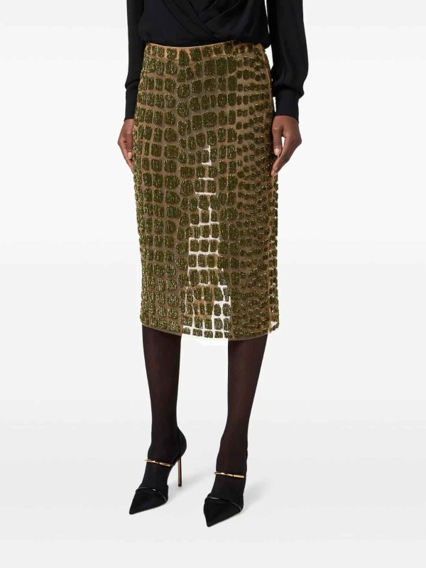 ELISABETTA FRANCHI buy online Midi Skirt With Decoration