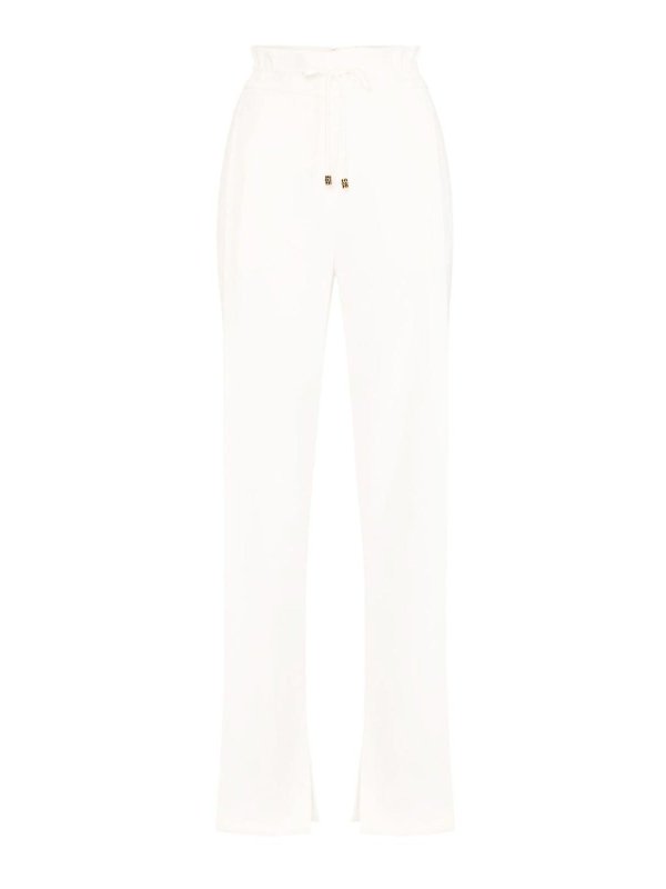 ELISABETTA FRANCHI: スウェットパンツ - トラックスーツ ボトムス - 白