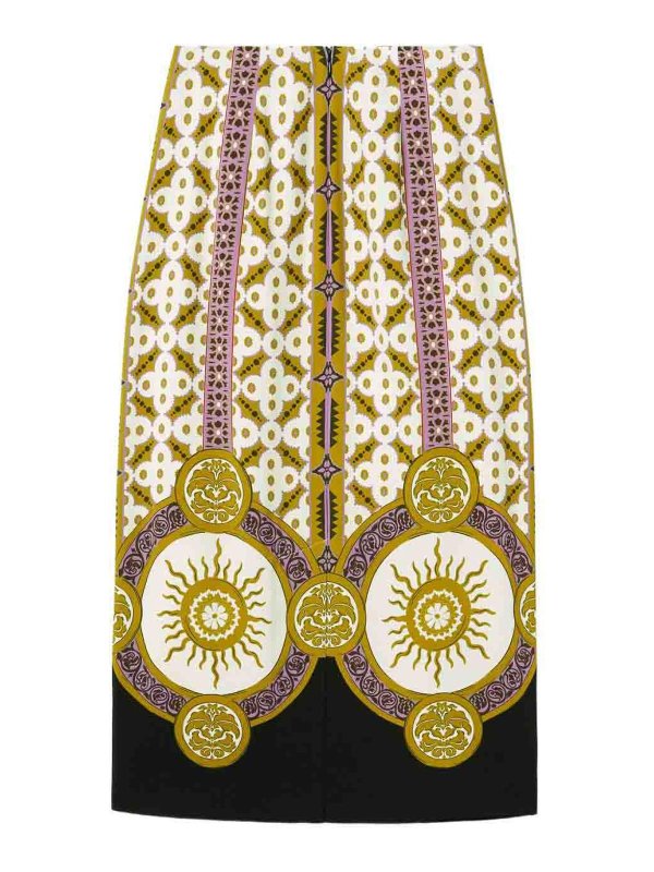 LA DOUBLEJ: Knee length skirts & Midi - Patterned Pencil Skirt