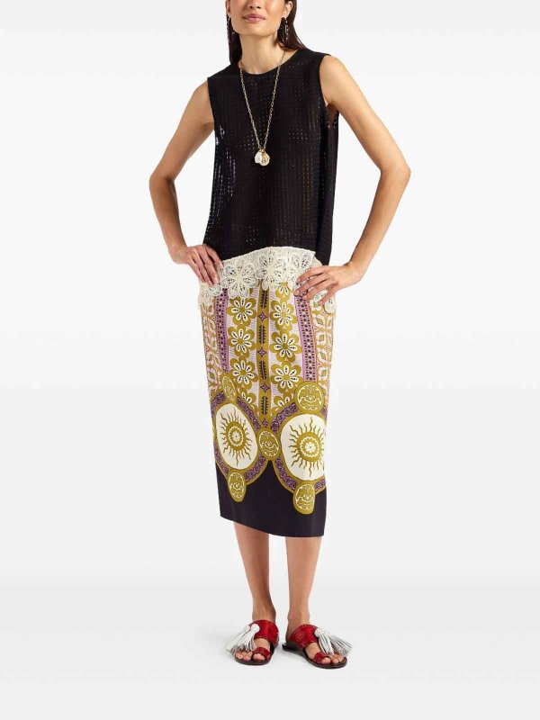 LA DOUBLEJ: Knee length skirts & Midi online - Patterned Pencil Skirt