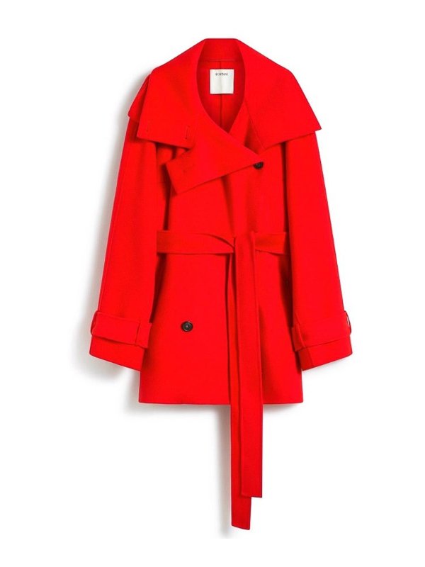 SPORTMAX: Gabardinas - Gabardina - Rojo