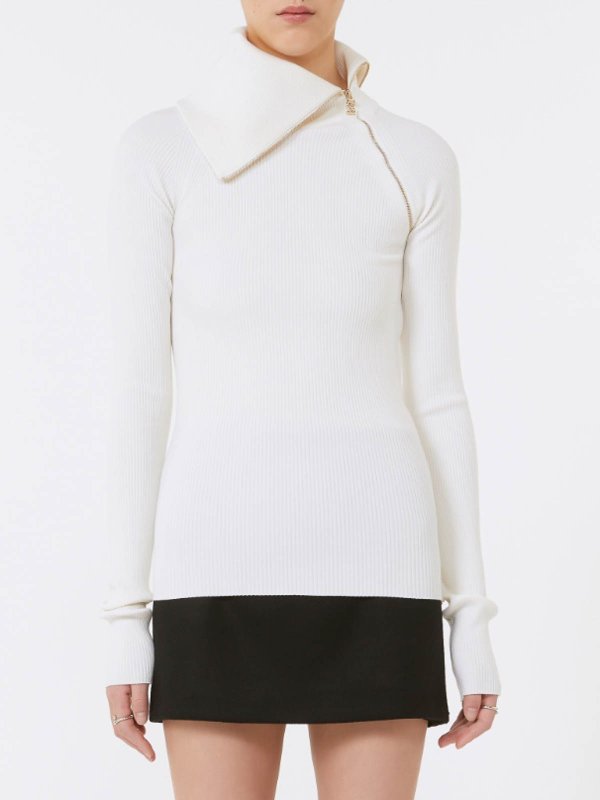 The Best Shops SPORTMAX: crew necks - Zip-Up Turtleneck Sweater
