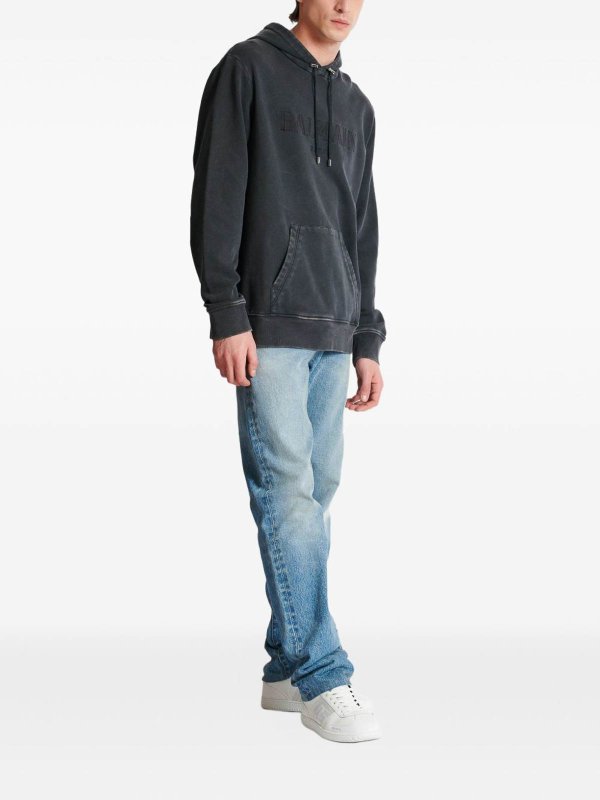 The Best Shops Balmain: Sweatshirts & Sweaters - Vintage  Embroidered Hoodie