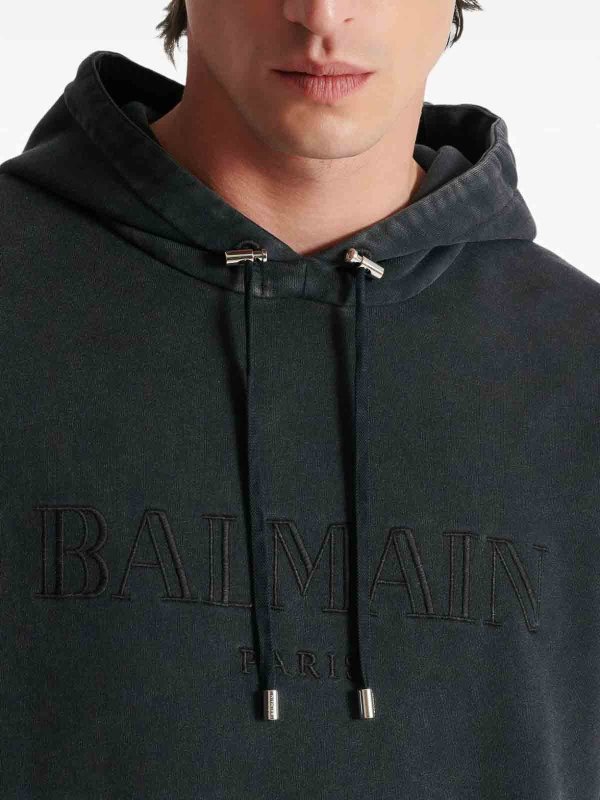 Vintage  Embroidered Hoodie shop online: Balmain