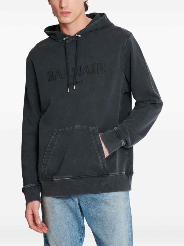 The Best Shops Balmain: Vintage  Embroidered Hoodie