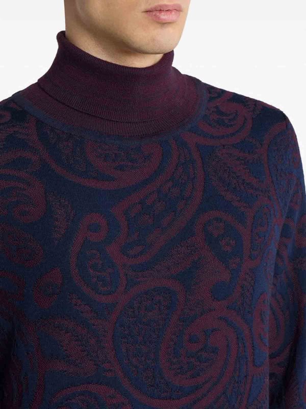 The Best Shops ETRO: maglia collo rotondo - Maglione A Collo Alto In Misto Lana