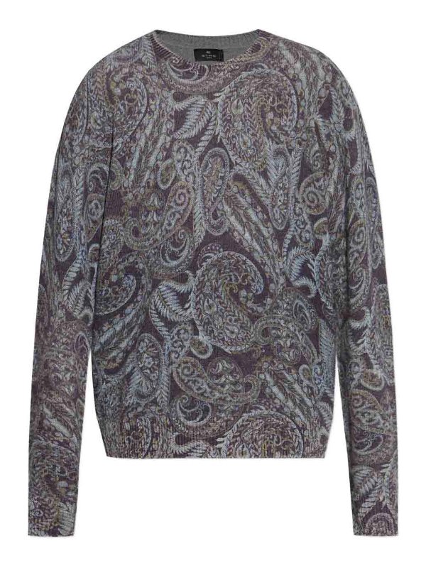 ETRO: crew necks - Paisley Print Sweater
