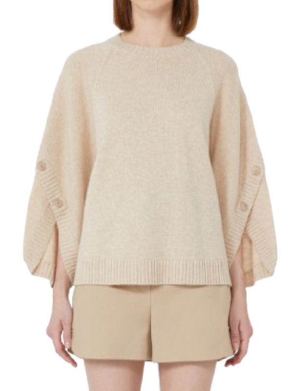 Max Mara: crew necks online - Oversized sweater in wool and cashmere
