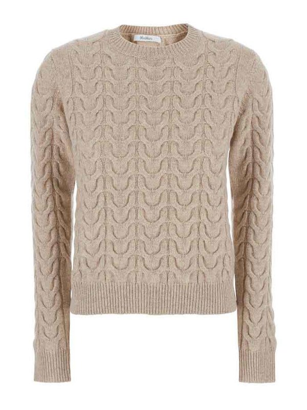 Max Mara: crew necks - Slim  Cashmere Sweater By