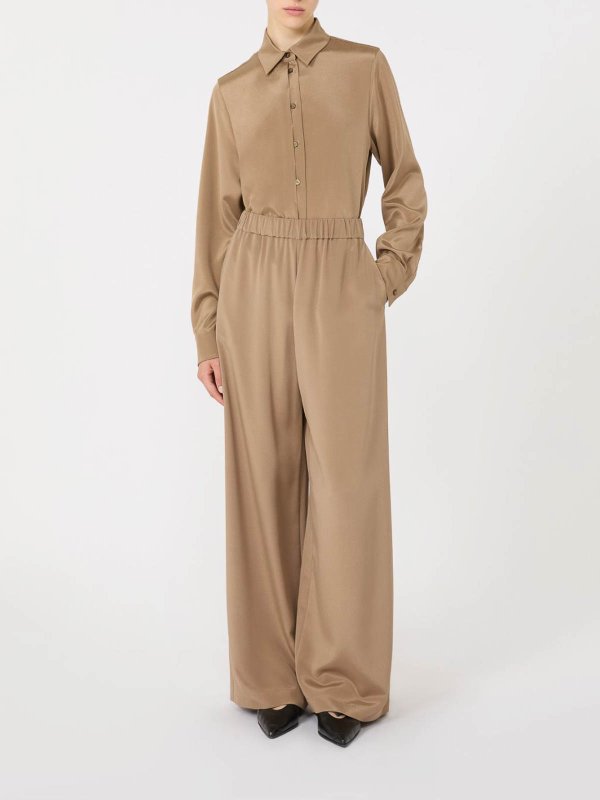 Max Mara: shirts online - Stretch Silk Cady Shirt