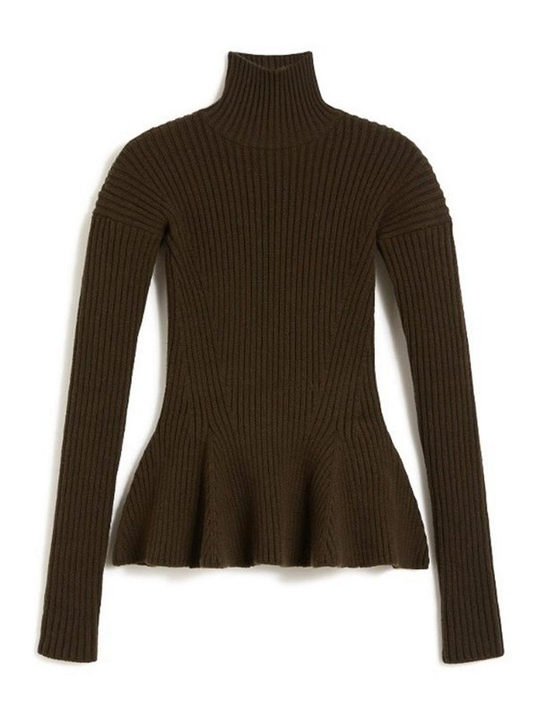 Max Mara: Turtlenecks & Polo necks - Bolsena Peplum Turtleneck