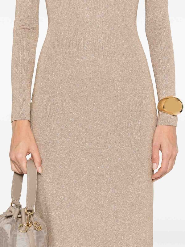 The Best Shops Max Mara: ニーレングスドレス - 膝丈ドレス - 金