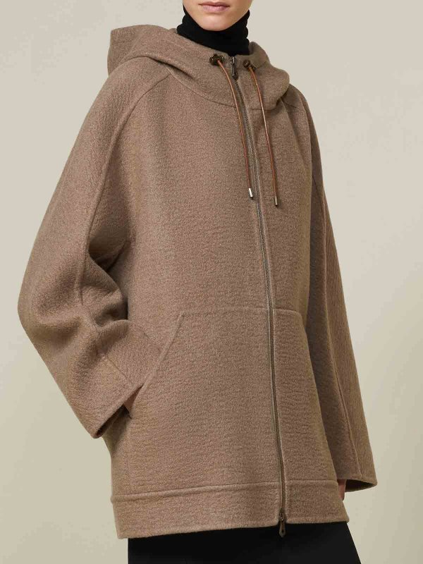 The Best Shops Max Mara: Sweatshirts & Sweaters - Gradi Cashmere Sweatshirt Coat By  Atelier