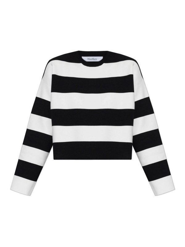 Max Mara: crew necks - Jesone Boxy Striped Sweater