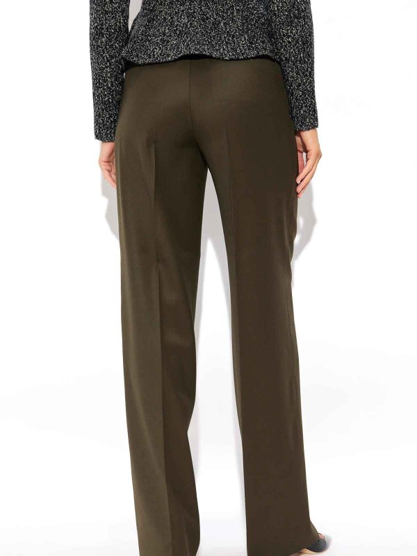 The Best Shops Max Mara: カジュアルトラウザー - カジュアルパンツ - ダークグリーン