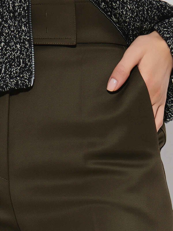 カジュアルパンツ - ダークグリーン shop online: Max Mara