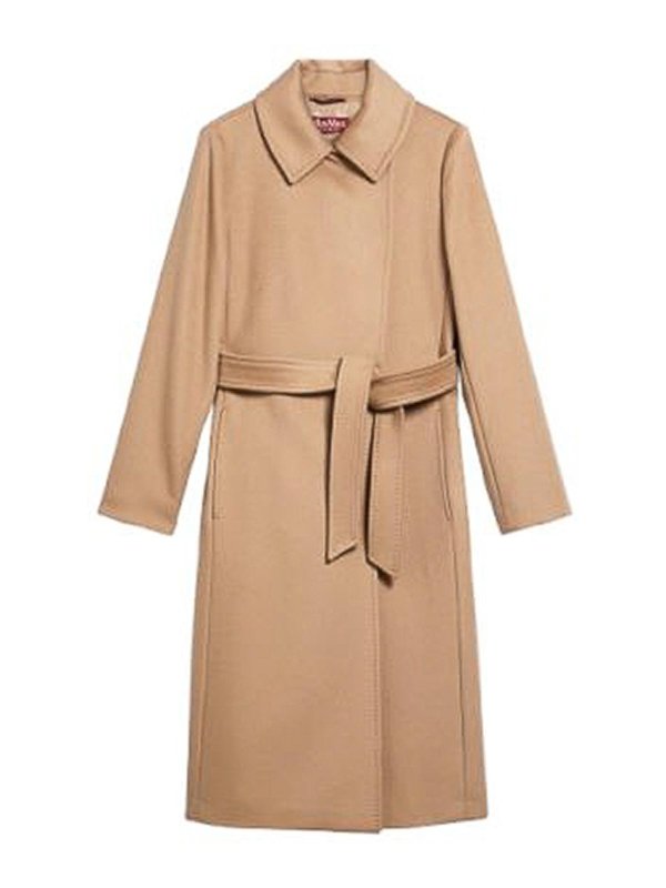 MAX MARA STUDIO: Abrigos semilargos - Abrigo Midi - Camel