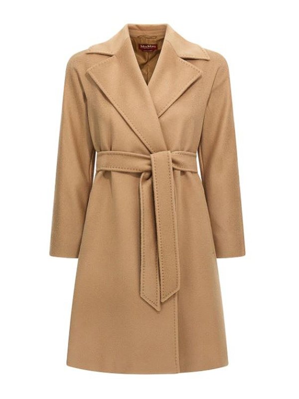 MAX MARA STUDIO: flared jeans - Midi Dressing Gown Coat