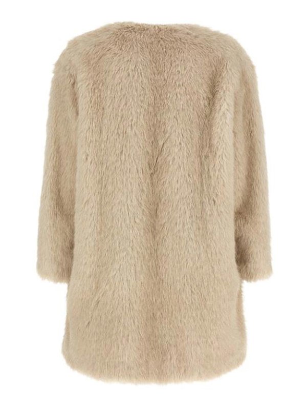 MAX MARA STUDIO: crew necks online - Coat In Faux Fur