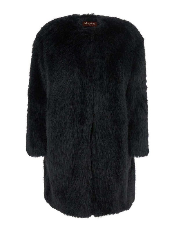 MAX MARA STUDIO: Strickpullover mit Rundhalsausschnitt - Rundhalspullover - Schwarz