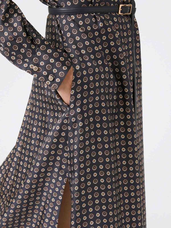 MAX MARA STUDIO buy online Mister Chemisier Dress In Printed Silk By