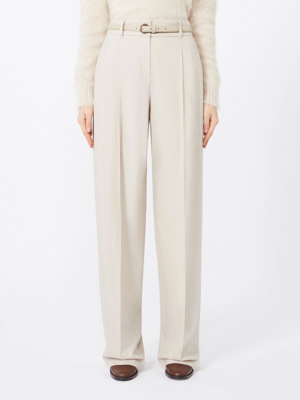 The Best Shops MAX MARA STUDIO: カジュアルトラウザー - カジュアルパンツ - ライトブラウン