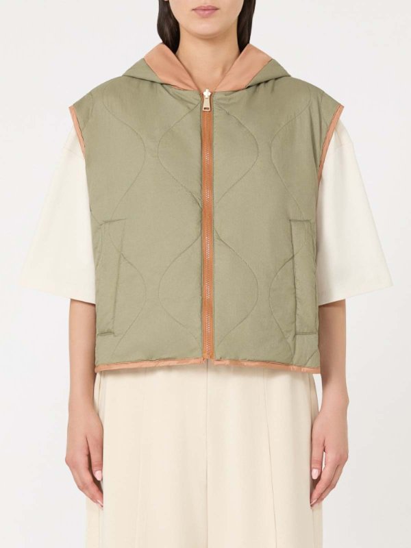 The Best Shops WEEKEND MAX MARA: Reversible Water-Repellent Canvas Vest