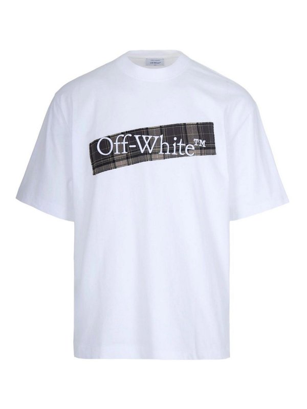 OFF-WHITE: maglia collo rotondo - Off-White T-Shirt Con Logo