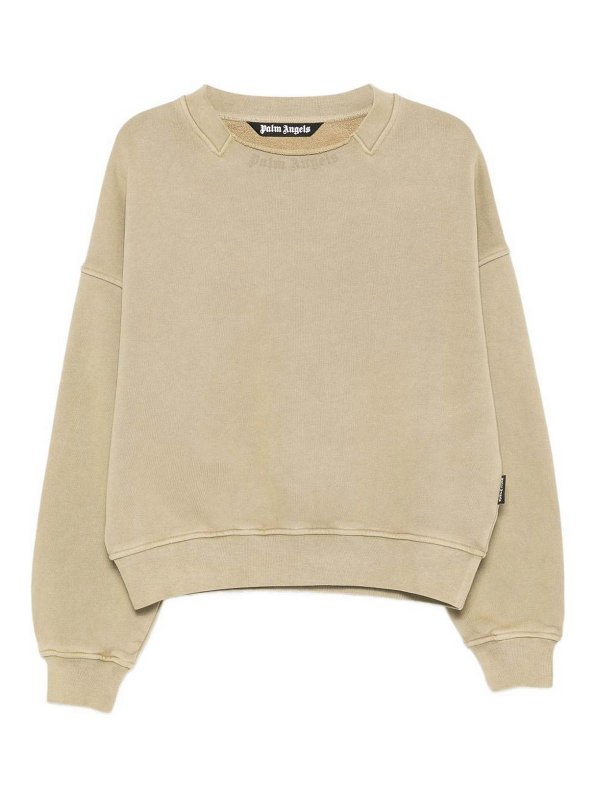 Palm Angels: Sweatshirts & Pulls - Sweat-Shirts - Beige
