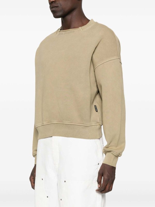 The Best Shops Palm Angels: Sweatshirts & Pulls - Sweat-Shirts - Beige