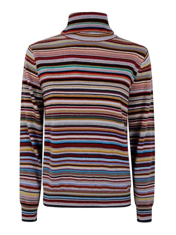PAUL SMITH: crew necks - Signature Stripe Turtleneck Sweater