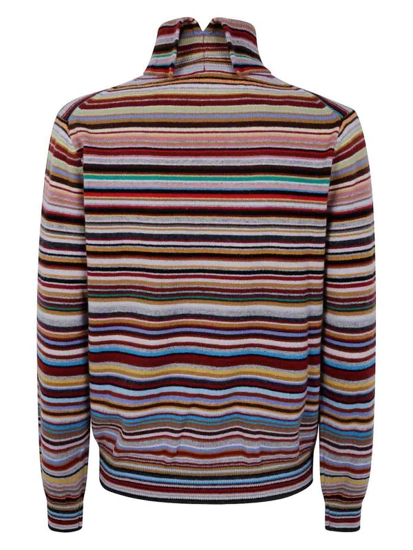 The Best Shops PAUL SMITH: crew necks - Signature Stripe Turtleneck Sweater