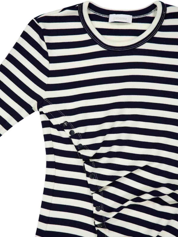RABANNE: crew necks online - Striped Sweater