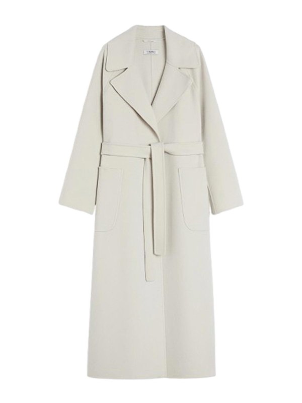 S MAX MARA: knee length coats - Wool Dressing Gown Coat