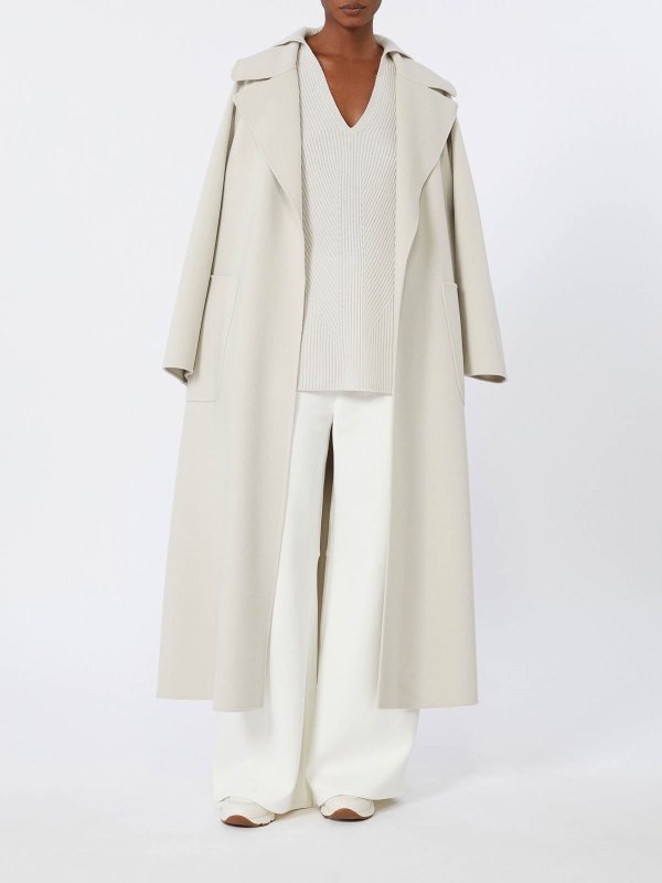 S MAX MARA: knee length coats online - Wool Dressing Gown Coat