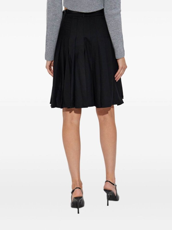 膝丈/ミディスカート - 黒 shop online: Self Portrait