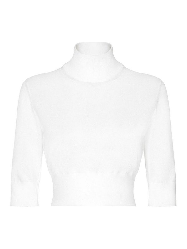 DOLCE & GABBANA: crew necks - Viscose Blend Turtleneck Sweater