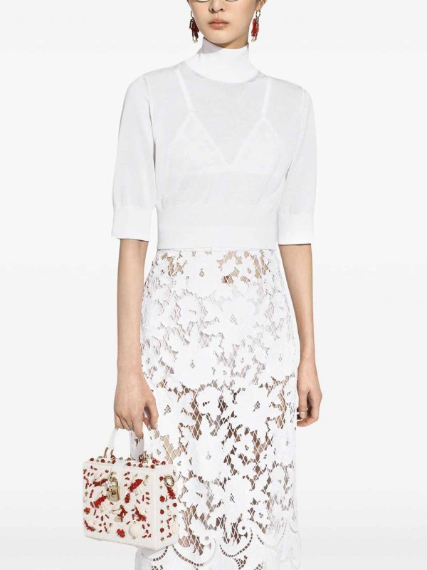 The Best Shops DOLCE & GABBANA: crew necks - Viscose Blend Turtleneck Sweater