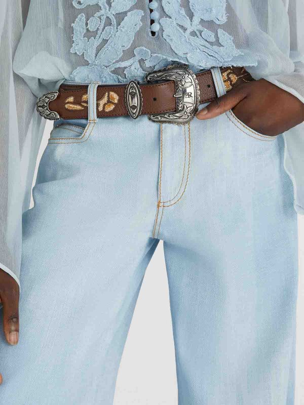 The Best Shops ERMANNO SCERVINO: belts - Brown Split Leather Belt